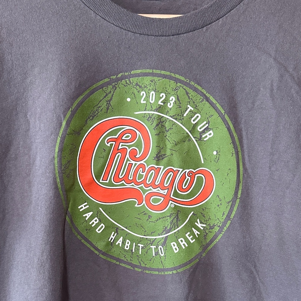 Chicago 2023 Band Tee Tour Tshirt Hard Habit to Break